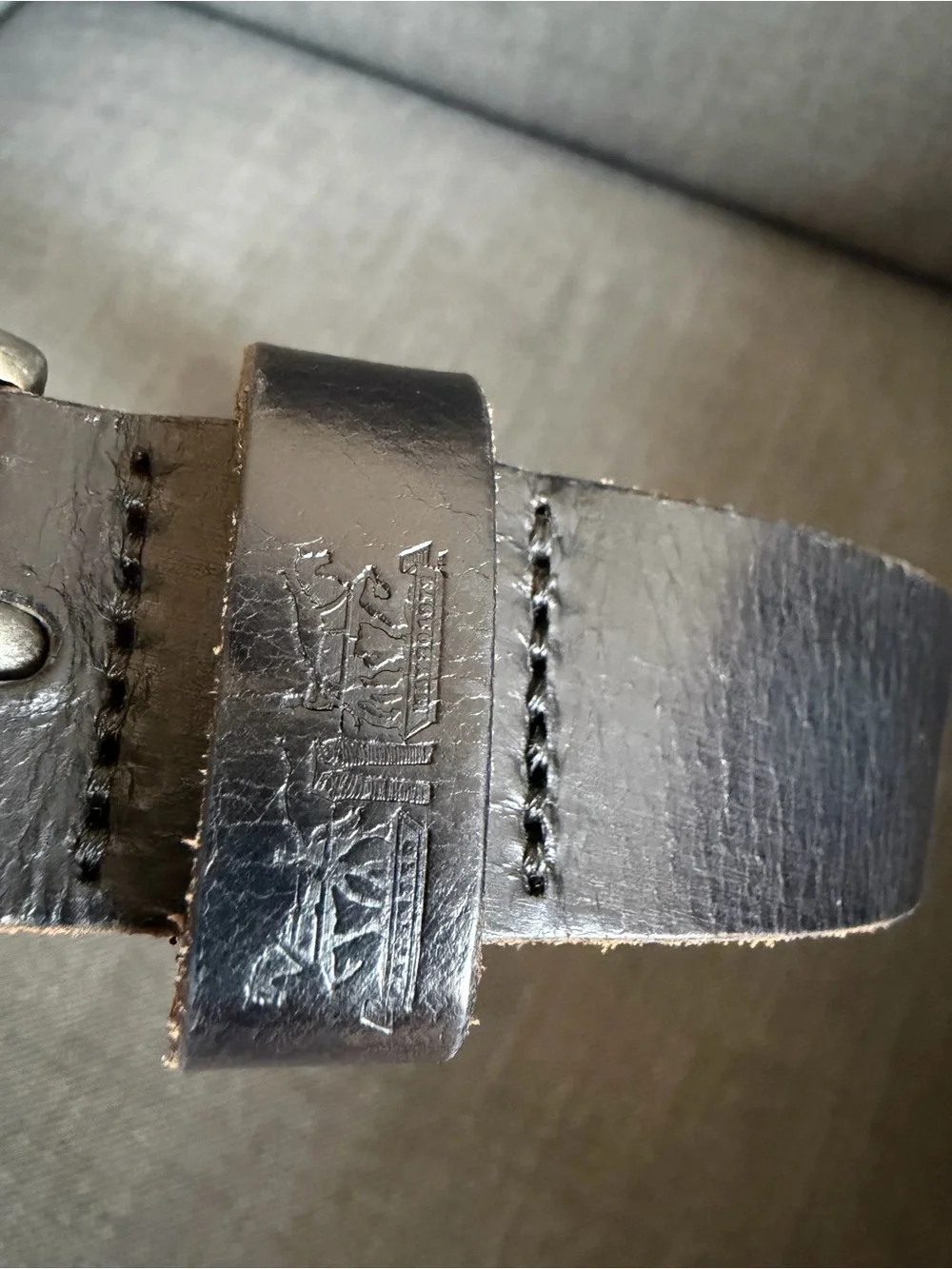 Levi’s Full Grain Genuine Leather Belt with Silver Buckle